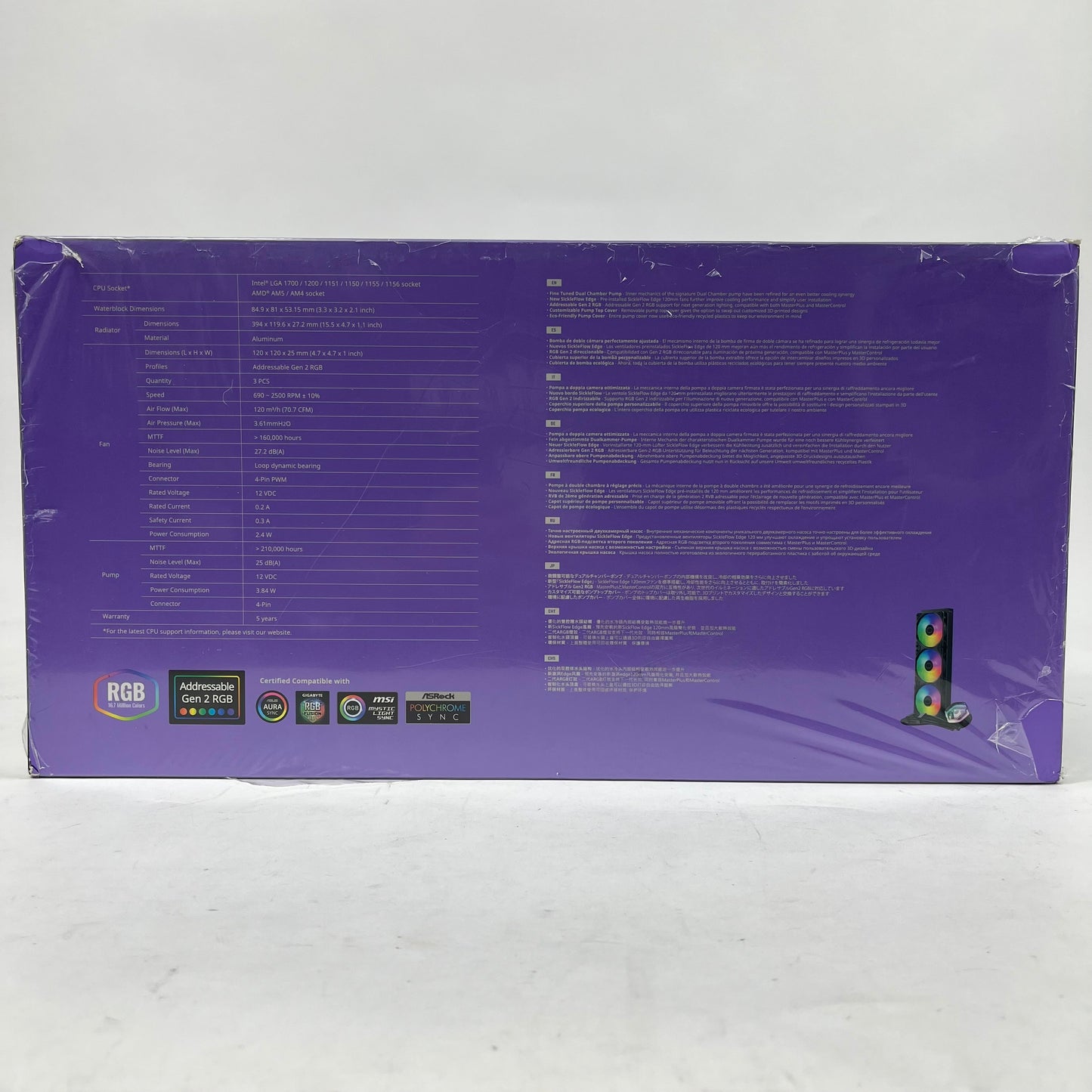 New Cooler Master MASTERLIQUID 360 ATMOS AIO CPU Cooler MLX-D36M-A25PZ-R1