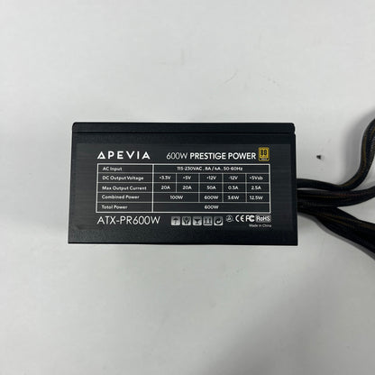 Apevia 600W 80 Plus ATX-PR600W 80 Plus Gold 600W Non Modular Power Supply