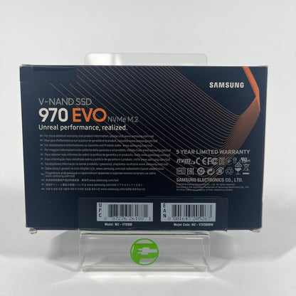 Samsung 2280mm 970 EVO 500GB M.2 NVMe Gen 3.0 x 4 NVME M.2 MZ-V7E500 New No Seal