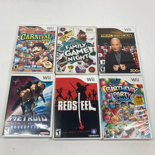 Lot of 6 Nintendo Wii Games