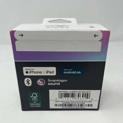 New Bose Ultra Open Earbuds In-Ear Wireless Bluetooth Headphones Black