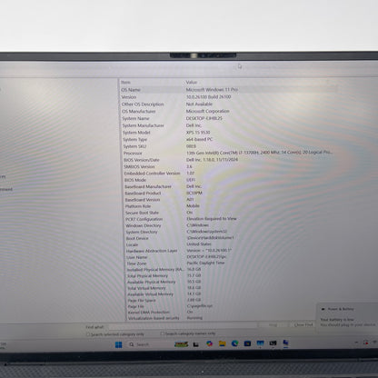 Dell 15 9530 15.6" i7-13700H 2.4GHz 16GB RAM 512GB SSD