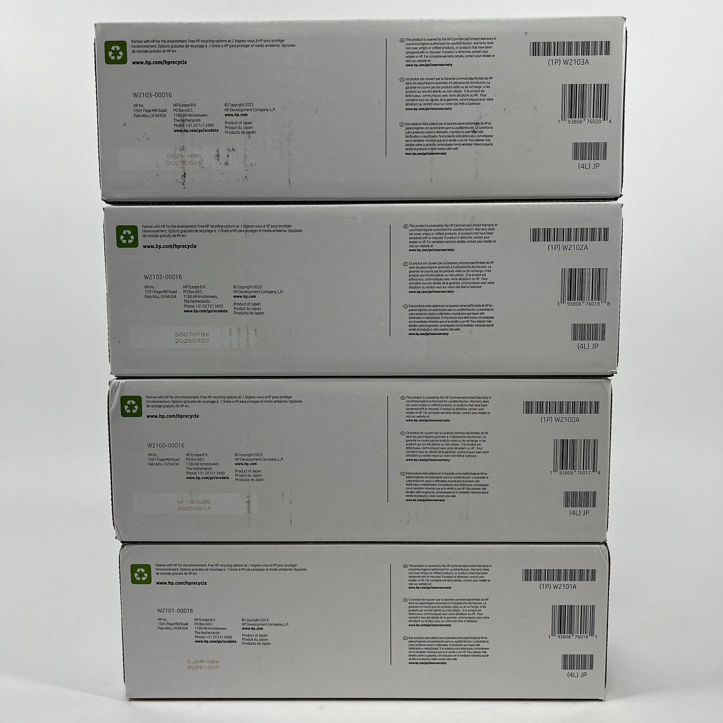 New HP Cyan, Magenta, Yellow, Black  Toner 210A