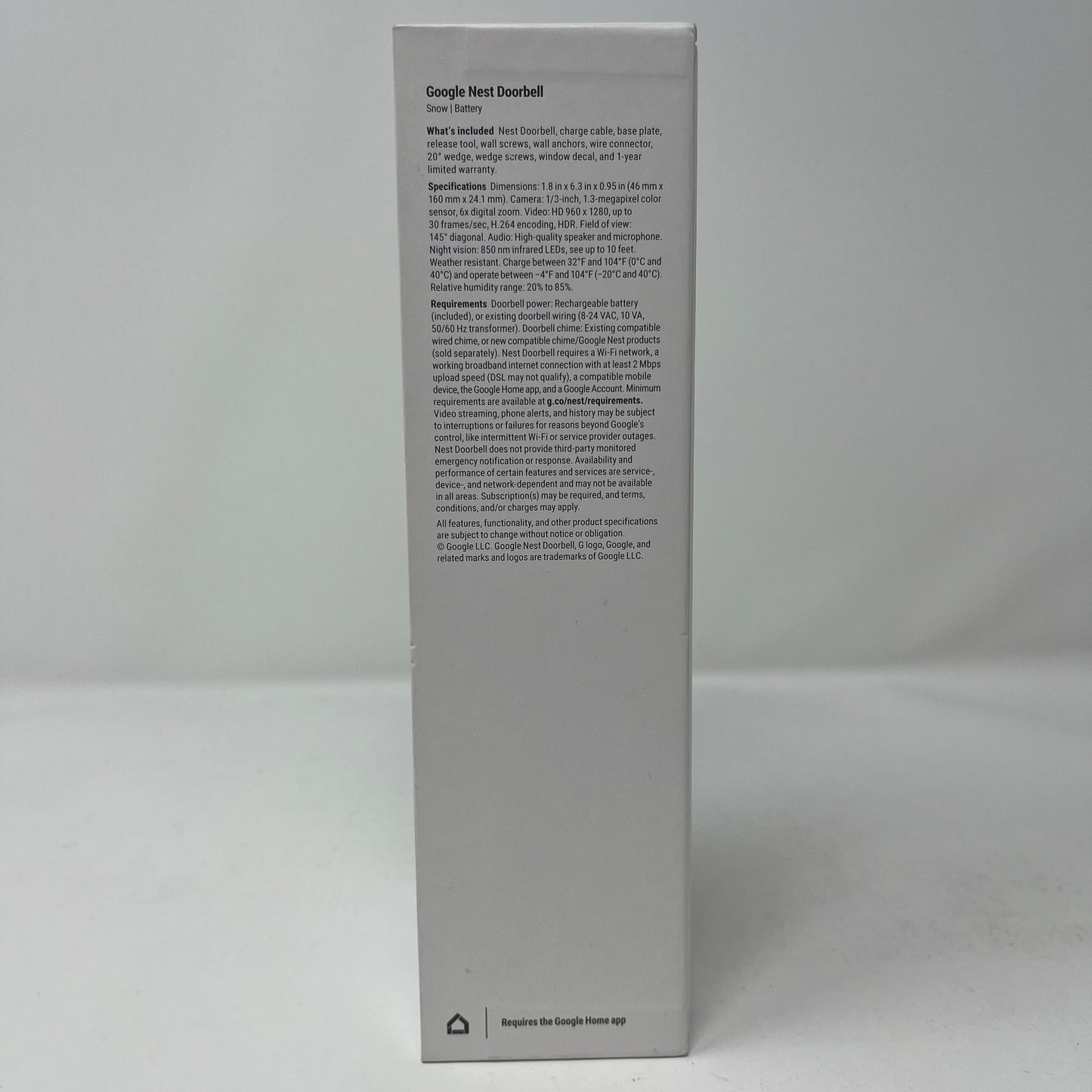 New Google Nest Doorbell Camera BATTERY