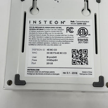 Insteon Hub Central Controller 2245-222