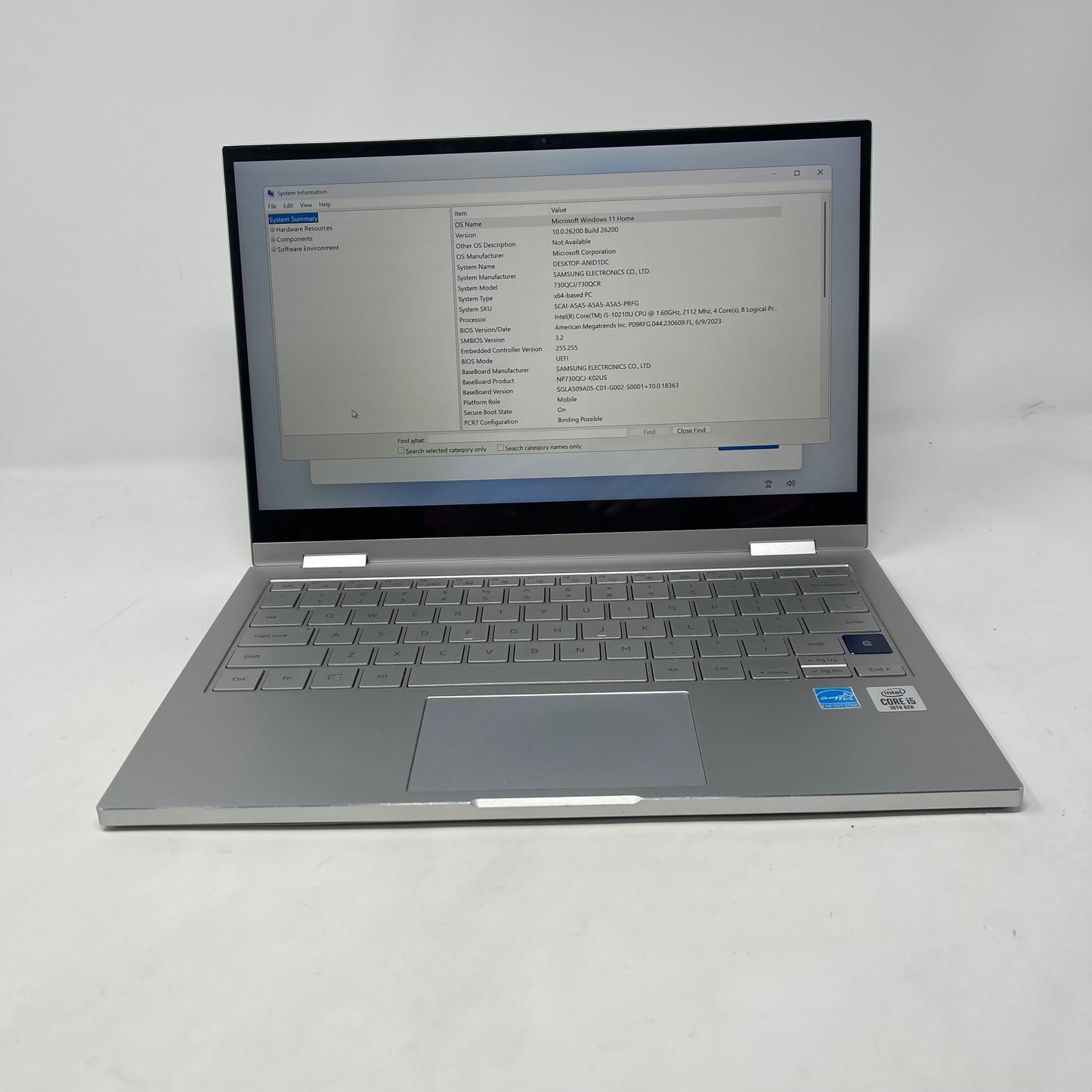 Samsung np NP730QCJ 13.3" i5-10210U 1.6GHz 8GB RAM 256GB SSD