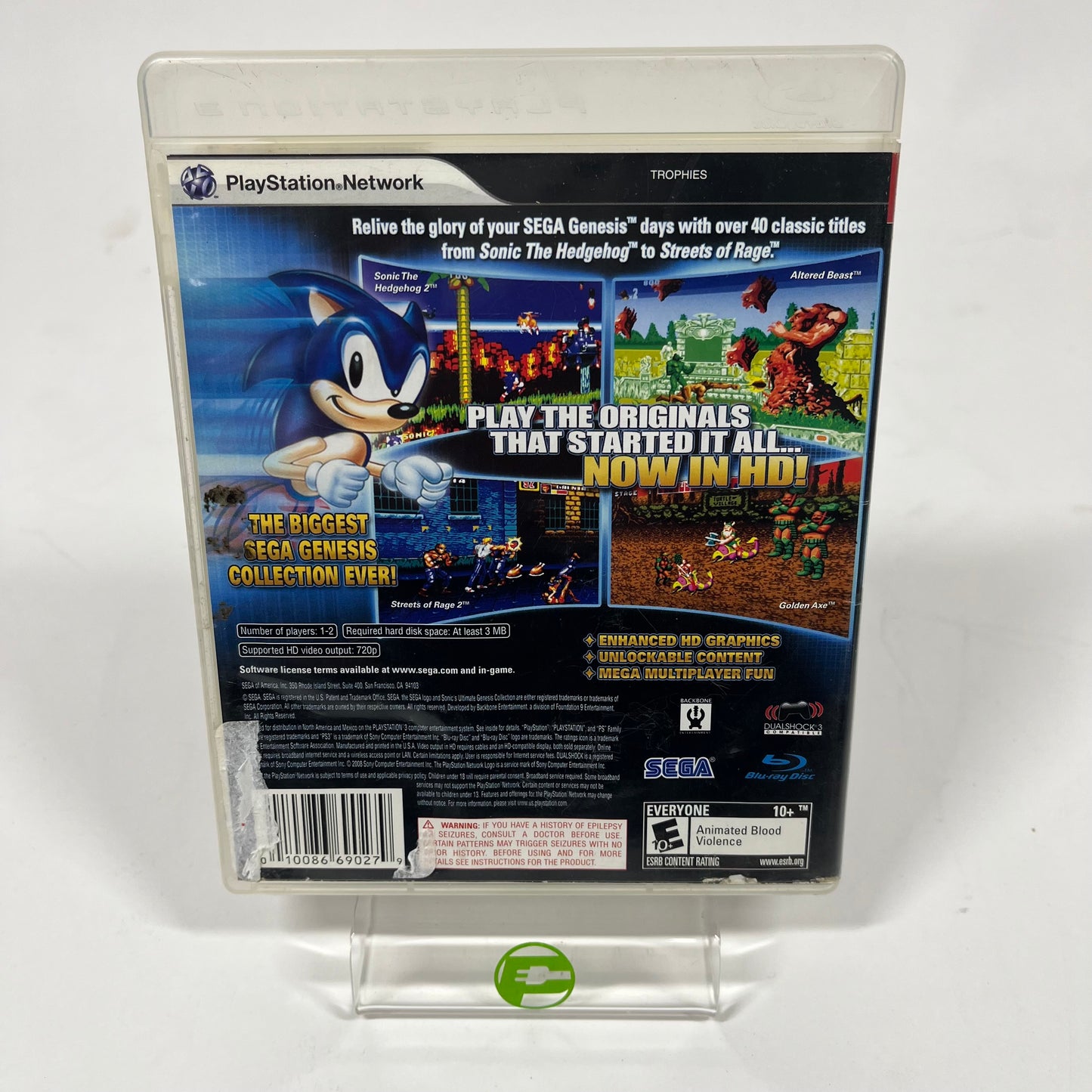 Sonic's Ultimate Genesis Collection Greatest Hits Sony PlayStation 3 PS3, 2009