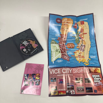 Grand Theft Auto Vice City (w/ Tourist Guide & Map) (Sony PlayStation 2 PS2, 2002)