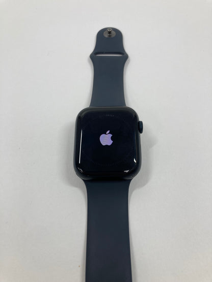 Factory Unlocked Apple Watch Series 9 45MM Blue Aluminum Black Sport Band A2984