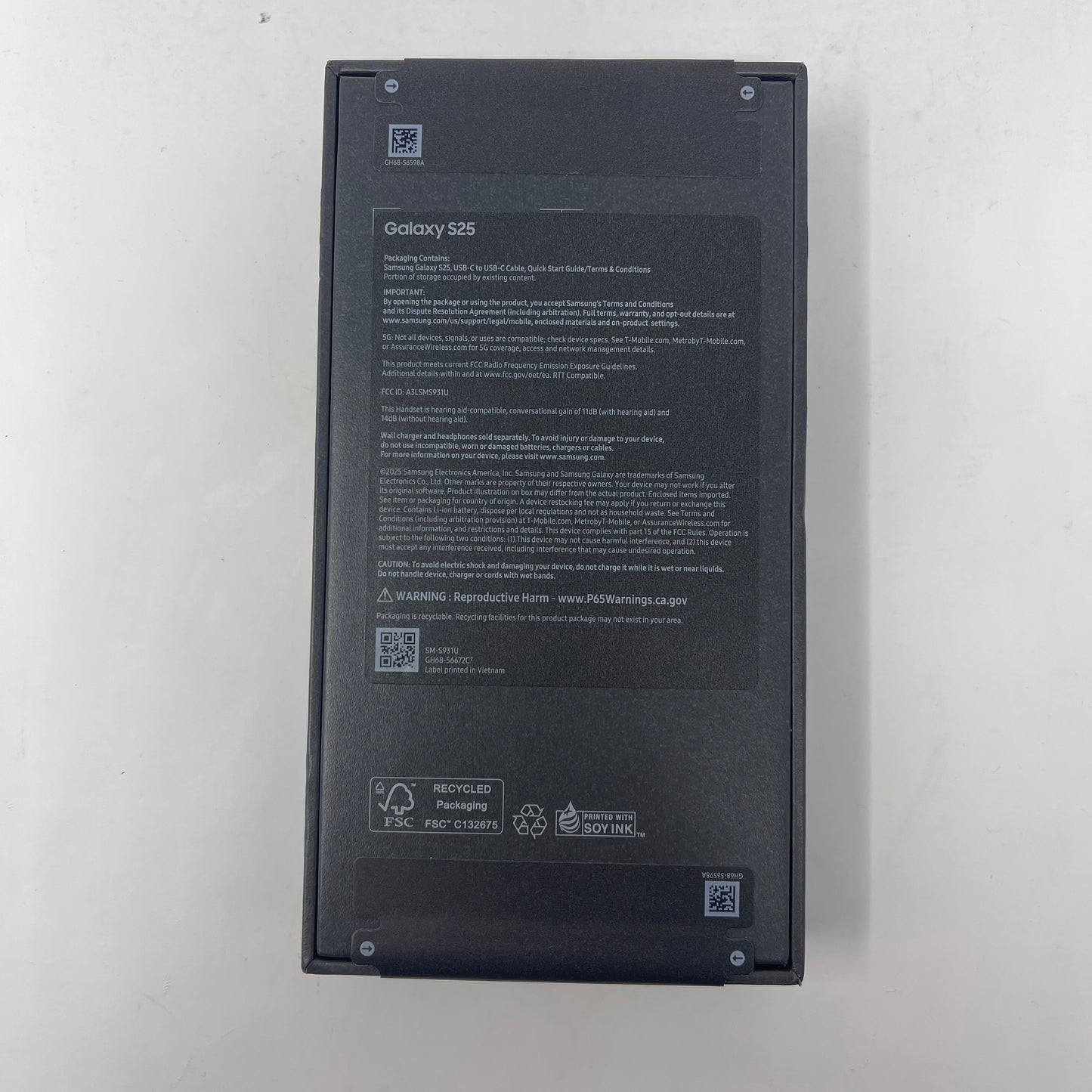 New T-Mobile Samsung Galaxy S25 12GB RAM 128GB SM-S931U Silver Shadow