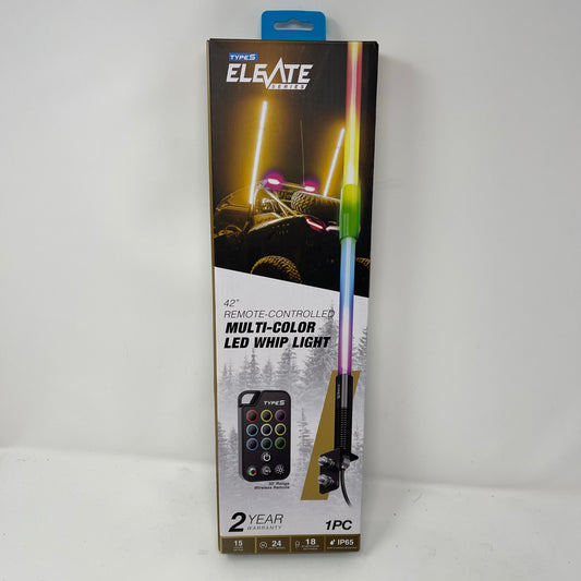 New Type S Elevate Series REMOTE CONTROLLED MULTI-COLOR LED WHIP LIGHT