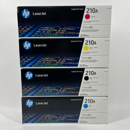 New HP Cyan, Magenta, Yellow, Black  Toner 210A