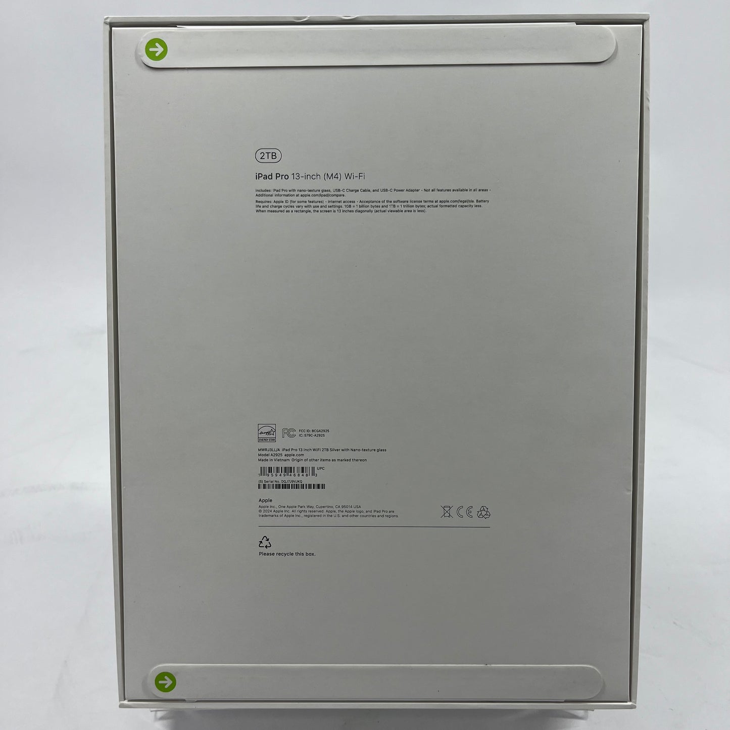 New WiFi Only Apple iPad Pro 13" M4 2TB White MWRJ3LL/A