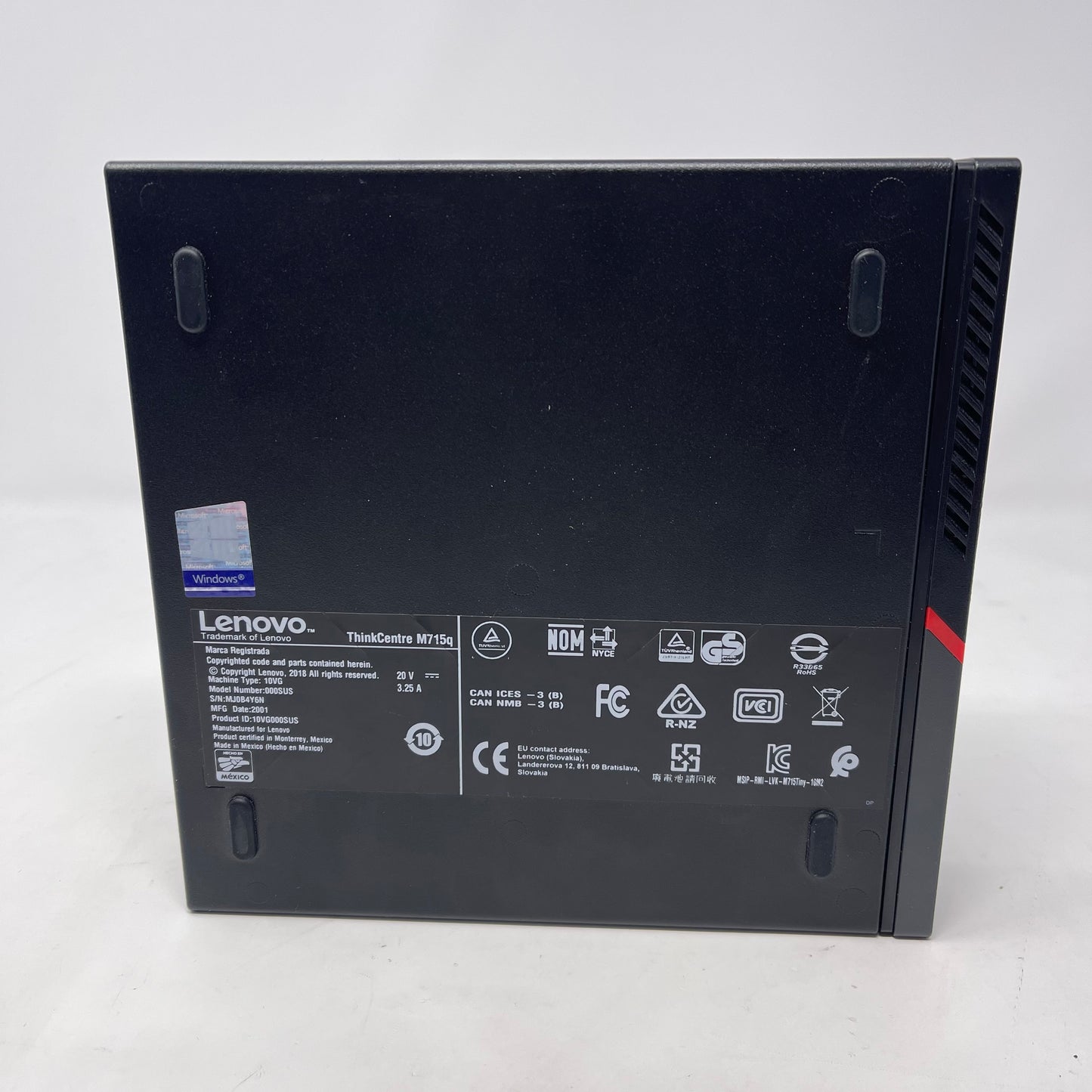 Lenovo ThinkCentre M71YQ Ryzen 3 PRO 2200GE 3.20GHz 8GB RAM 256GB HDD n/a