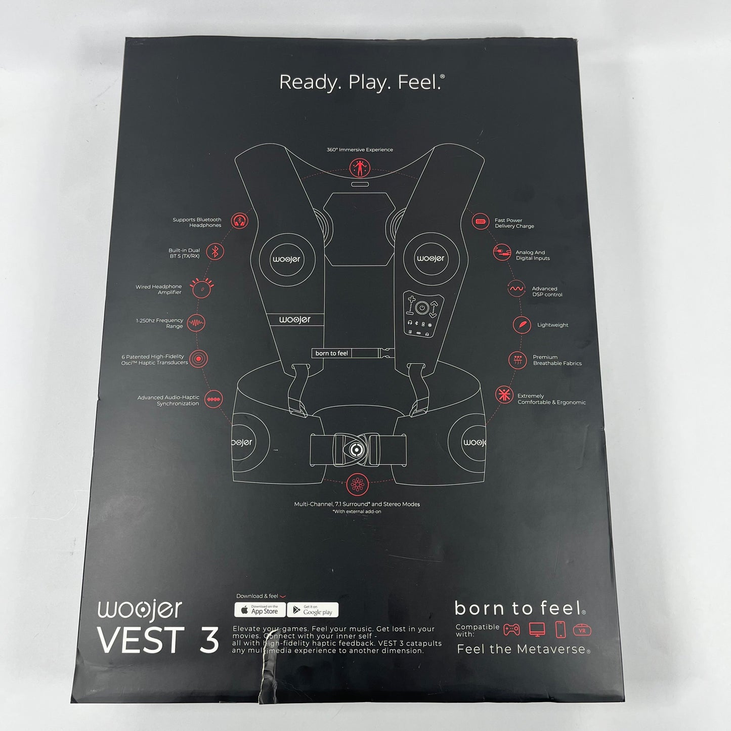 New Woojer Vest 3 Virtual Reality Haptic Vest