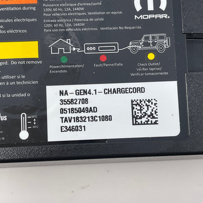 Mopar Plug In Level 1 Vehicle Charger For 4xe OE Replacement 120V