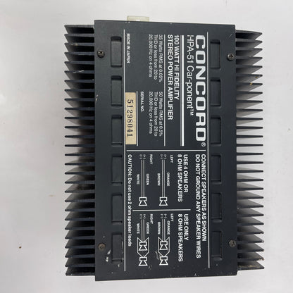 CONCORD HPA-51 Car-ponent 100W 14V 2 Channel Car Amplifier