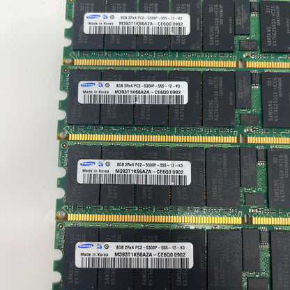 Lot of 7 Samsung 5300P 8GB RAM DDR2 5300 PC2-5300P-555-12-K3 Server Memory