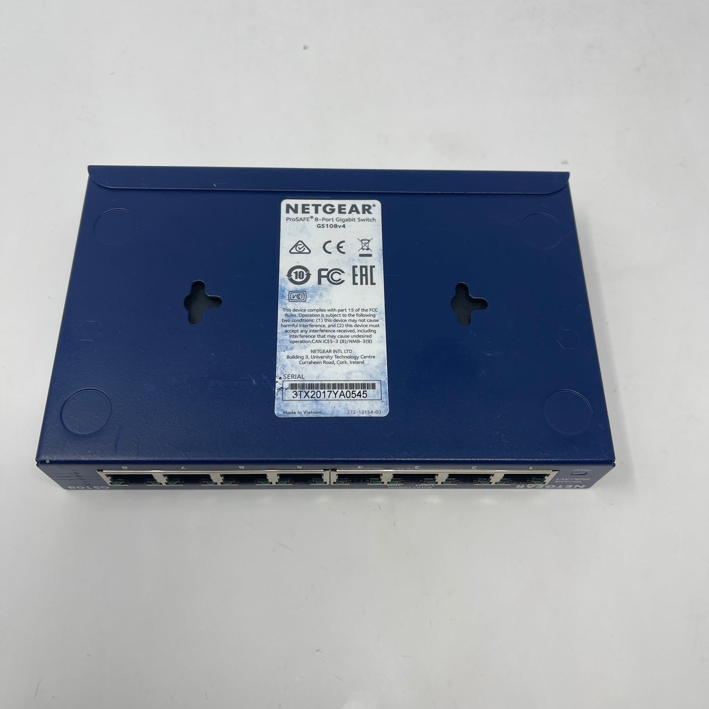 Netgear ProSafe GS108 8-Port Gigabit Desktop Switch GS108V4