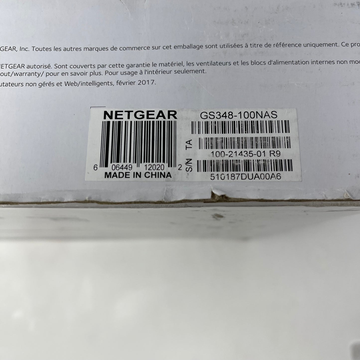 Netgear 300 Switch Series 48-Port Gigabit Unmanaged Switch GS348