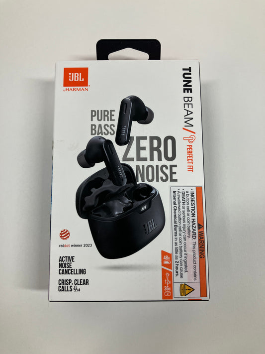 New JBL Tune Beam Noise Cancelling Black JBLTBEAMBLKAM