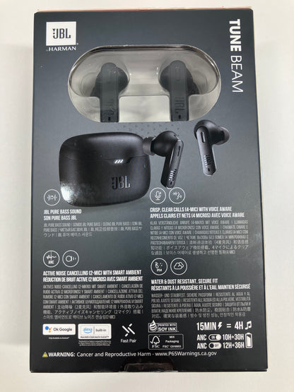 New JBL Tune Beam Noise Cancelling Black JBLTBEAMBLKAM