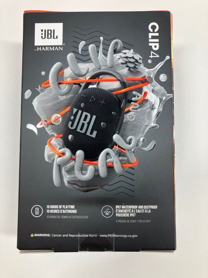 JBL Clip 4 Portable Waterproof Bluetooth Speaker Black JBLCLIP4BLKAM