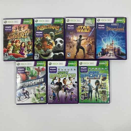 Lot of 7 Kinect Microsoft Xbox 360 Games