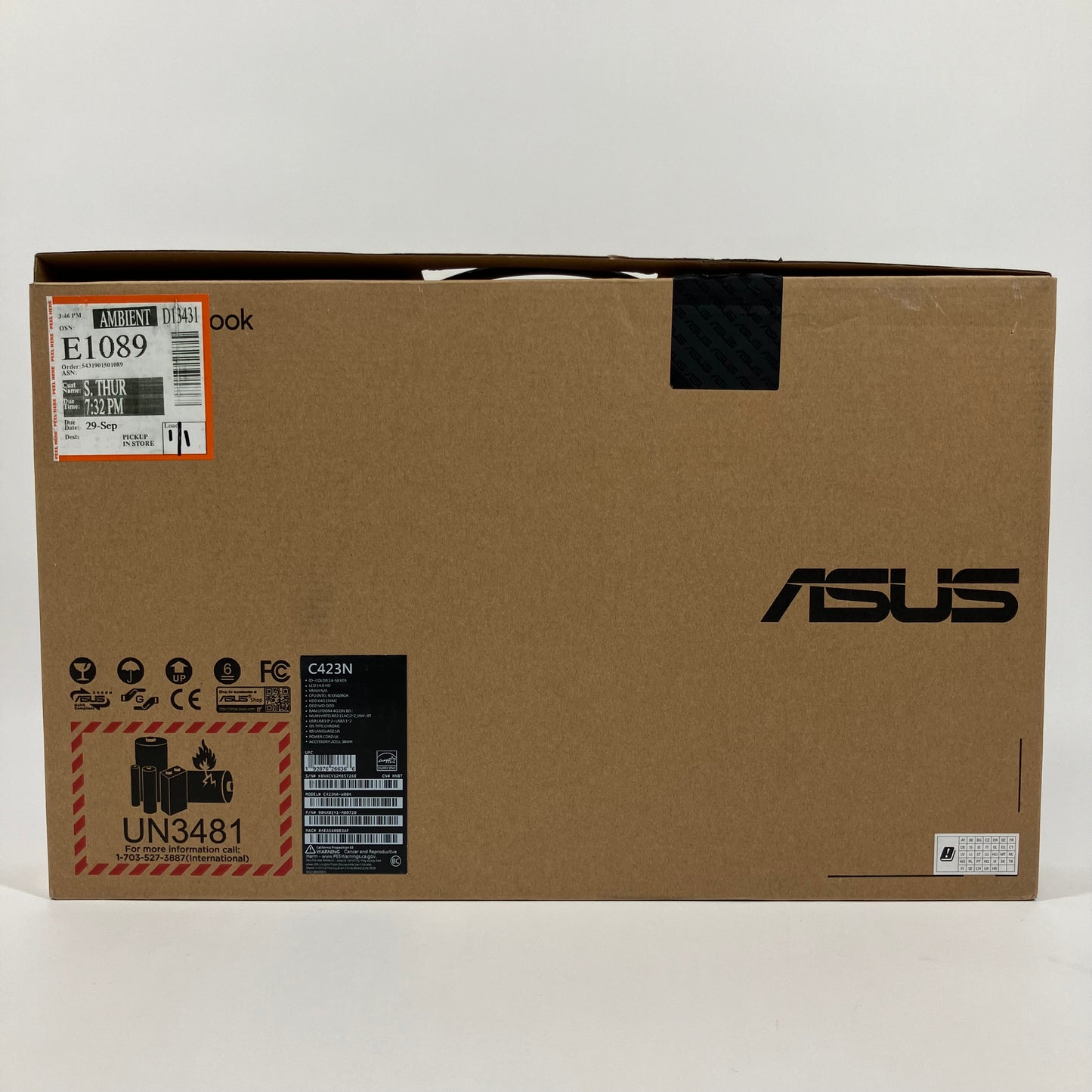 Asus Chromebook CX1 C423N 14" Celeron N3350 1.1GHz 4GB RAM 64GB SSD